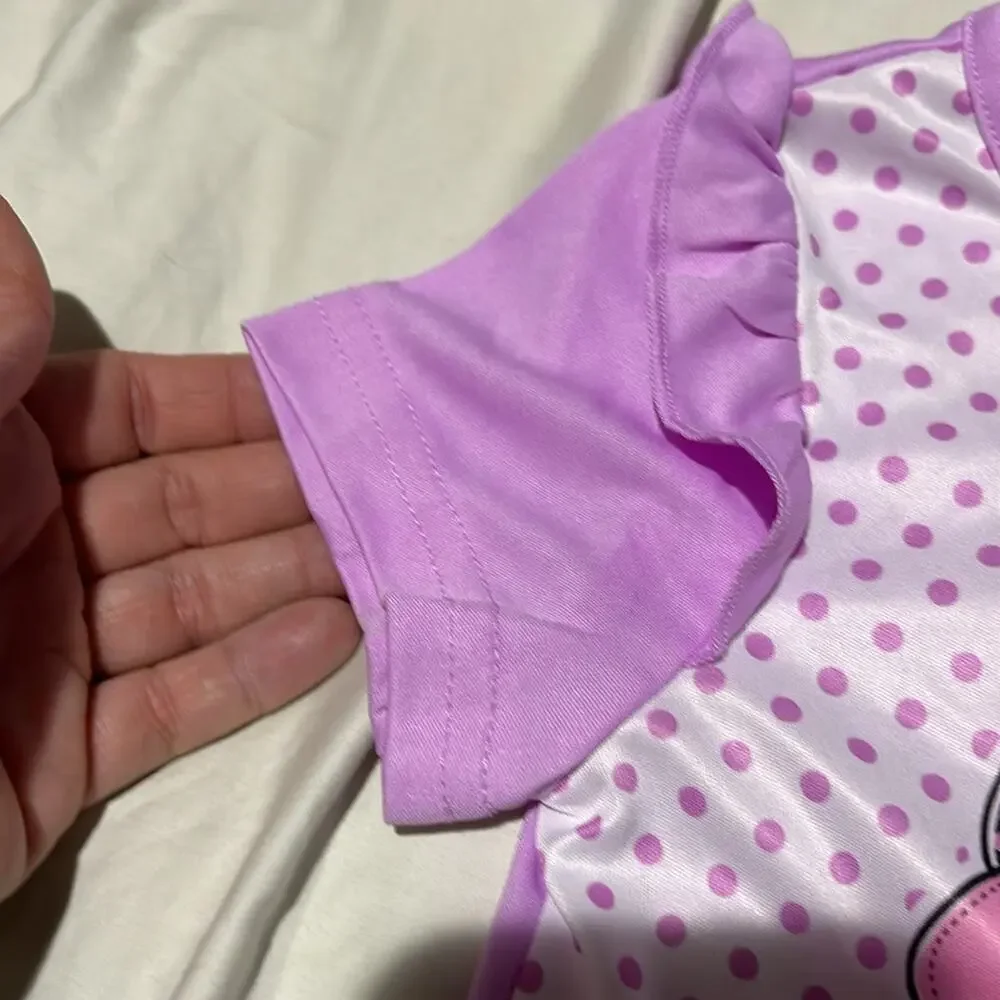 LOL Surprise 6 💯 polyester silkie feel lol doll nightgown nwot purple polka dot